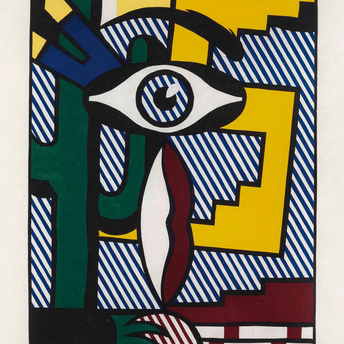 Roy Lichtenstein — Тема американских индейцев III, из серии "Тематика американских индейцев"