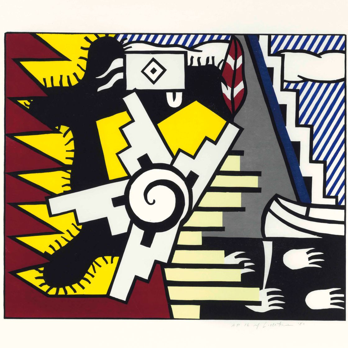 Roy Lichtenstein — Тема американских индейцев II, из темы американских индейцев