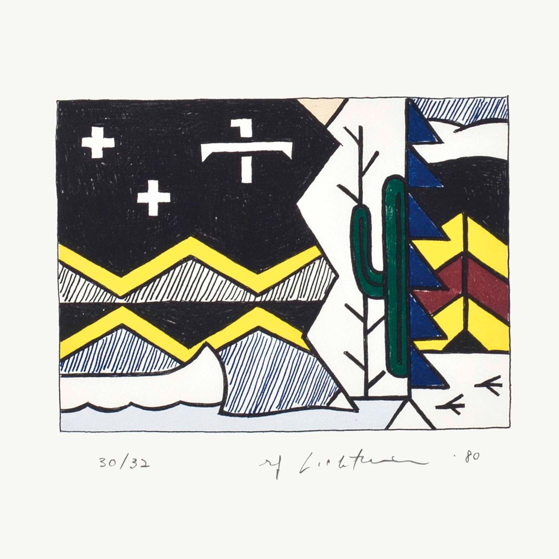 Roy Lichtenstein — Ночная сцена