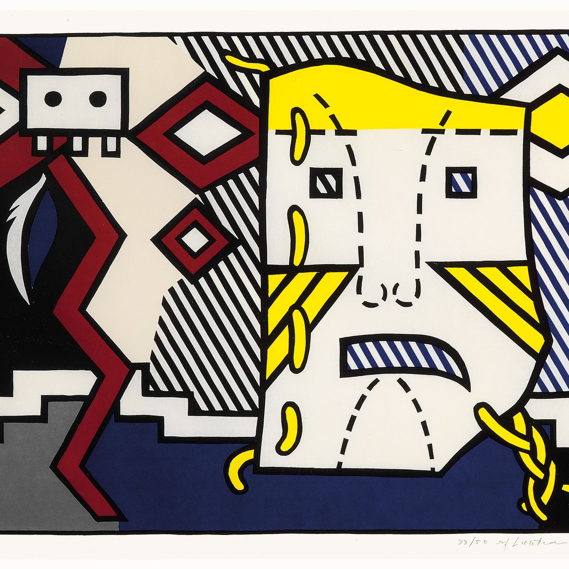 Roy Lichtenstein — Тема американских индейцев V, из темы американских индейцев