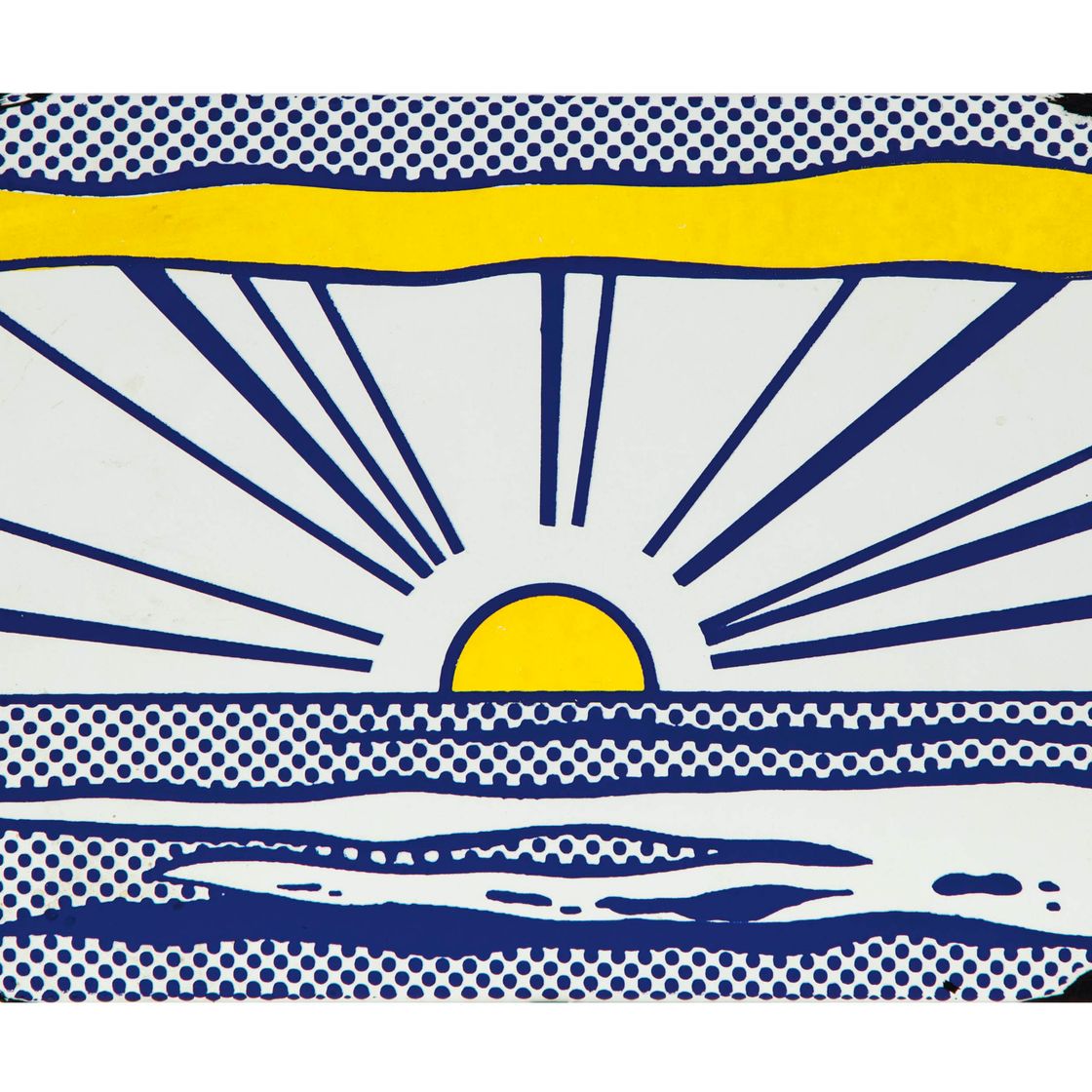 Roy Lichtenstein — Восход солнца, из семи предметов в коробке (см. Corlett, стр. 27)