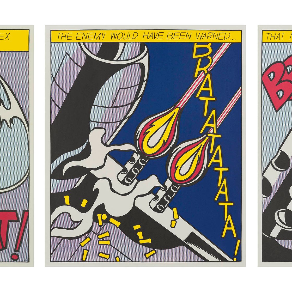 Roy Lichtenstein — Когда я открыл огонь (триптих) (Корлетт, приложение 5)