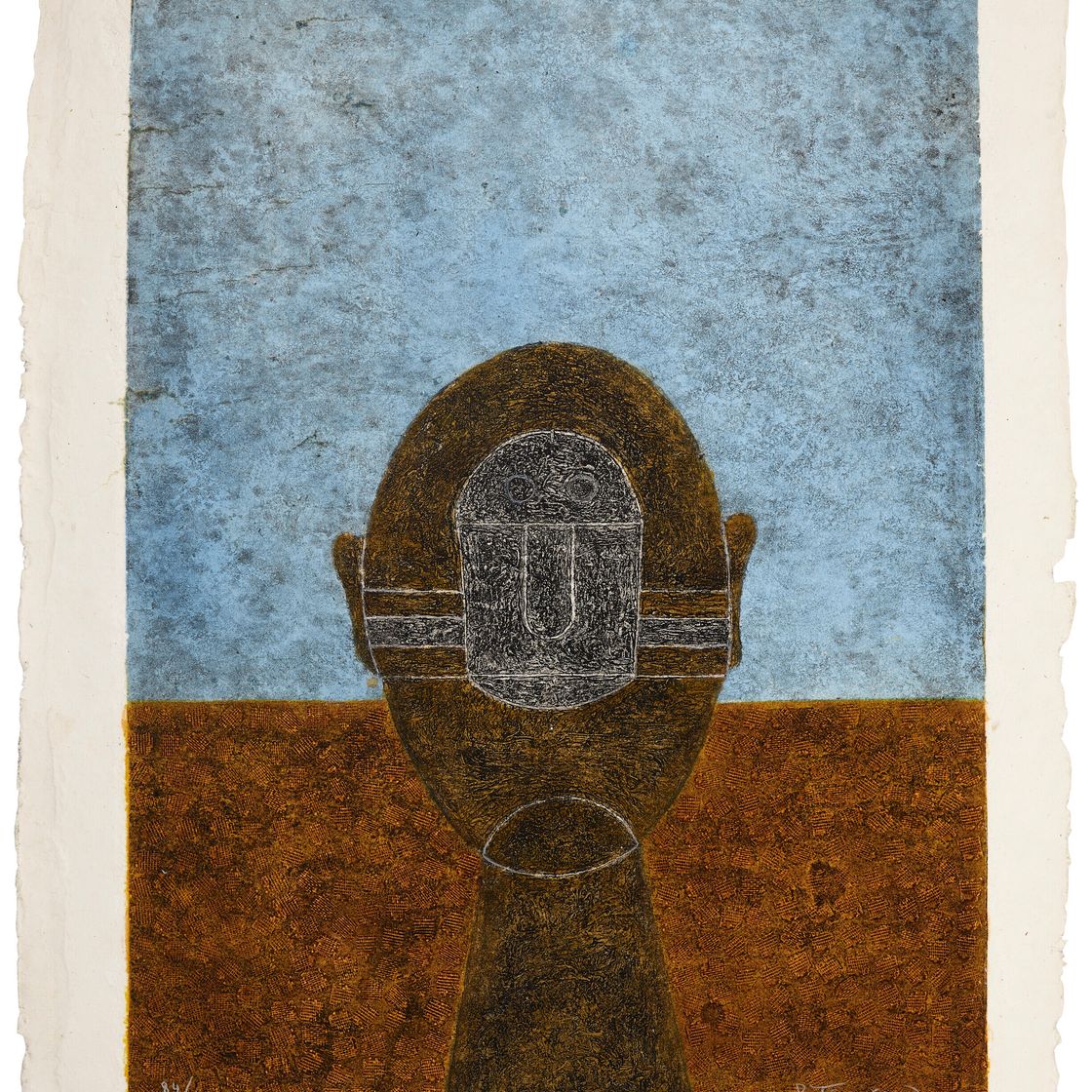 Rufino Tamayo — Голова на синем фоне