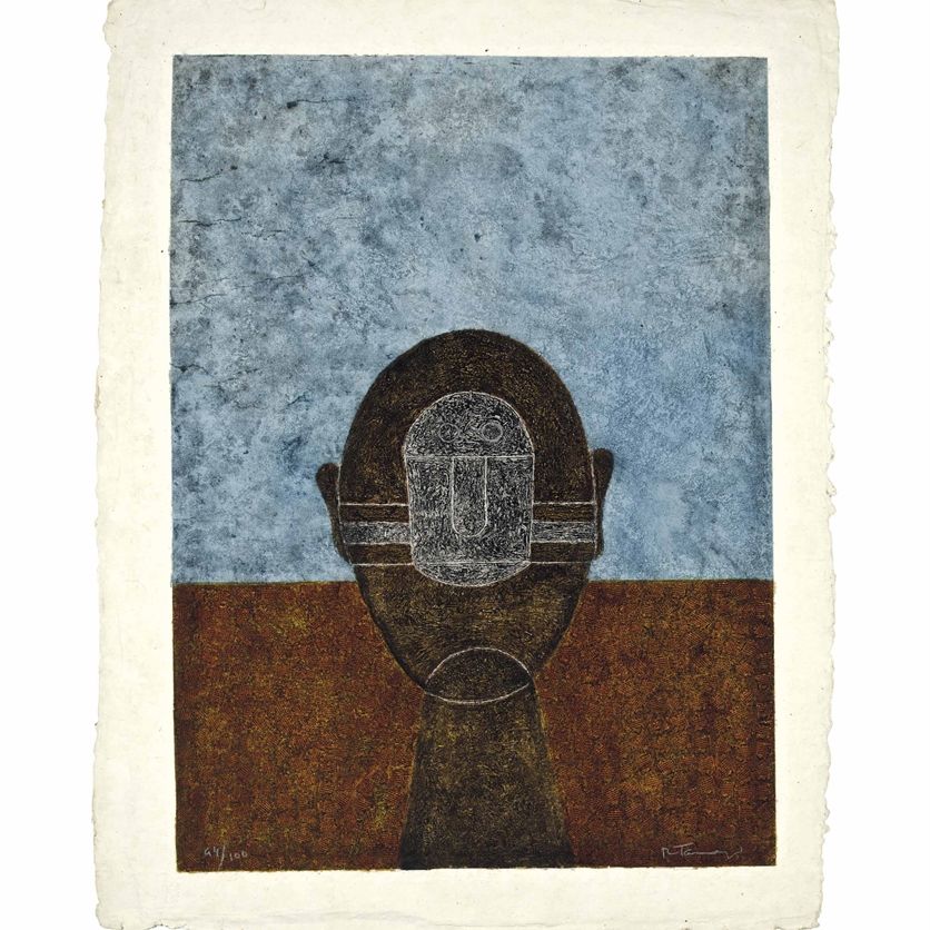 Rufino Tamayo — Кабеза собре фондо азул