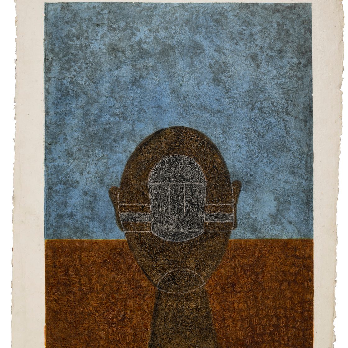 Rufino Tamayo — Голова на синем фоне