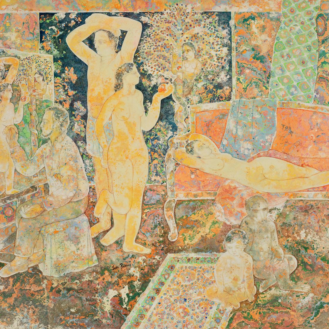 Sakti Burman — Художник рисует Адама и Еву