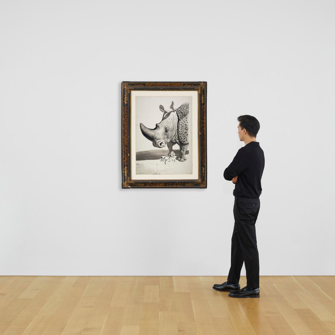 Salvador Dalí — Носорог (прямая сторона); Этюд для носорога (оборотная сторона), изображение 4