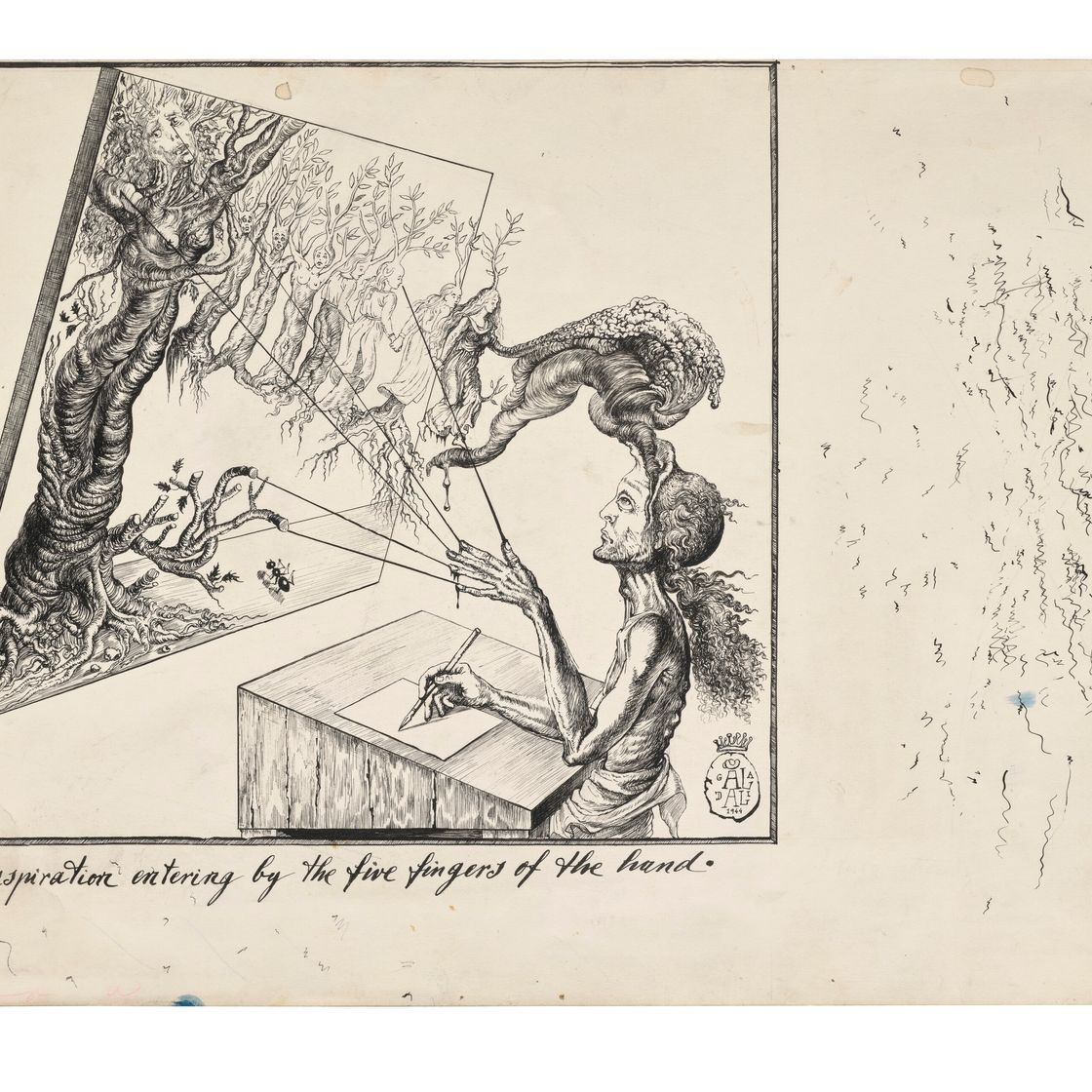 Salvador Dalí — Вдох осуществляется пятью пальцами руки, изображение 2