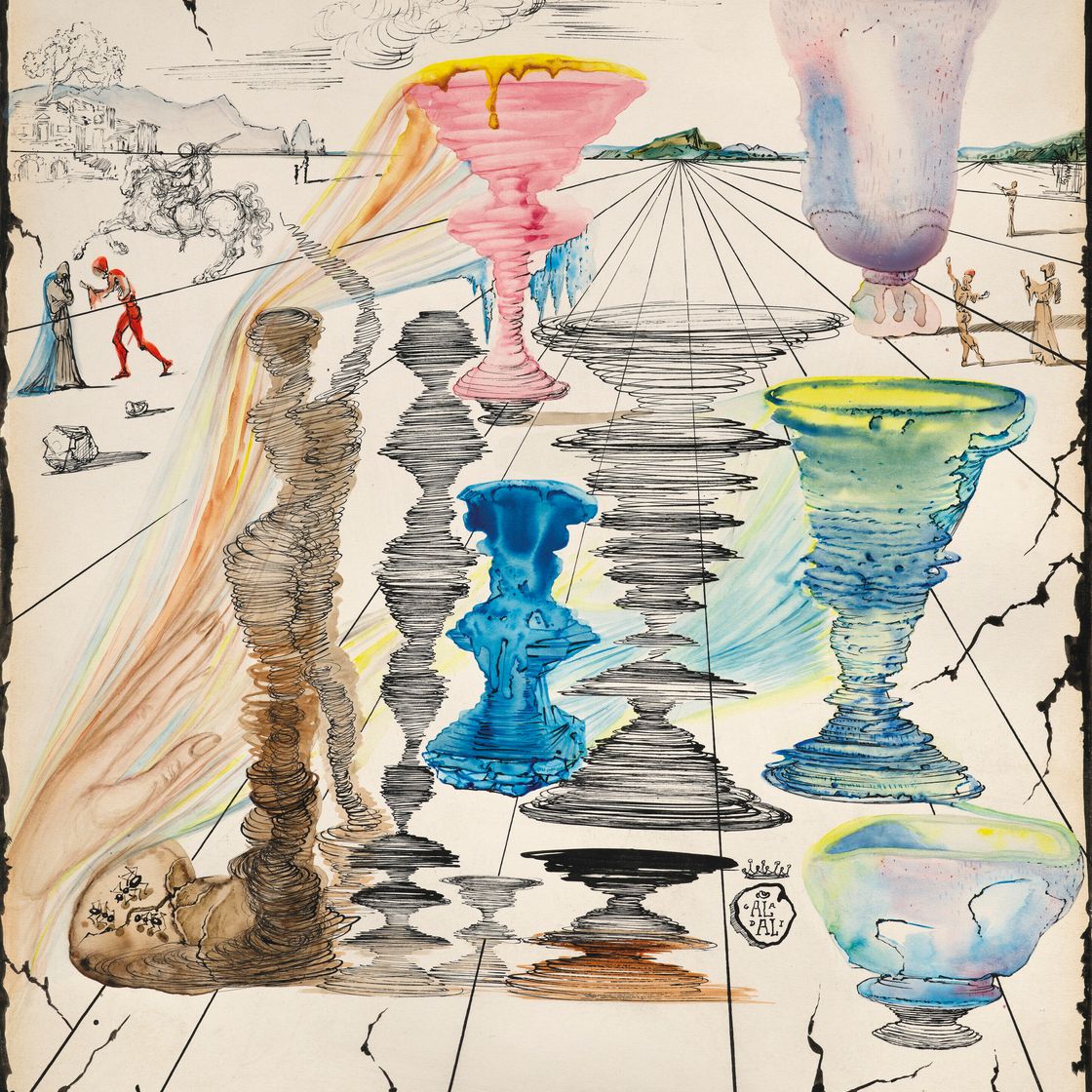 Salvador Dalí — Главный герой, кавалер, силуэты в форме эллипса, бужуары и купе в стиле сюрреализма.