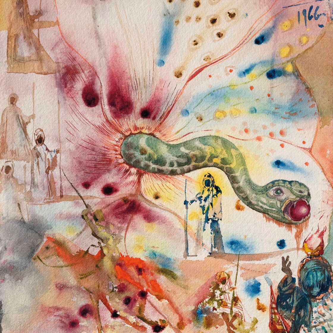 Salvador Dalí — Змея и цветок