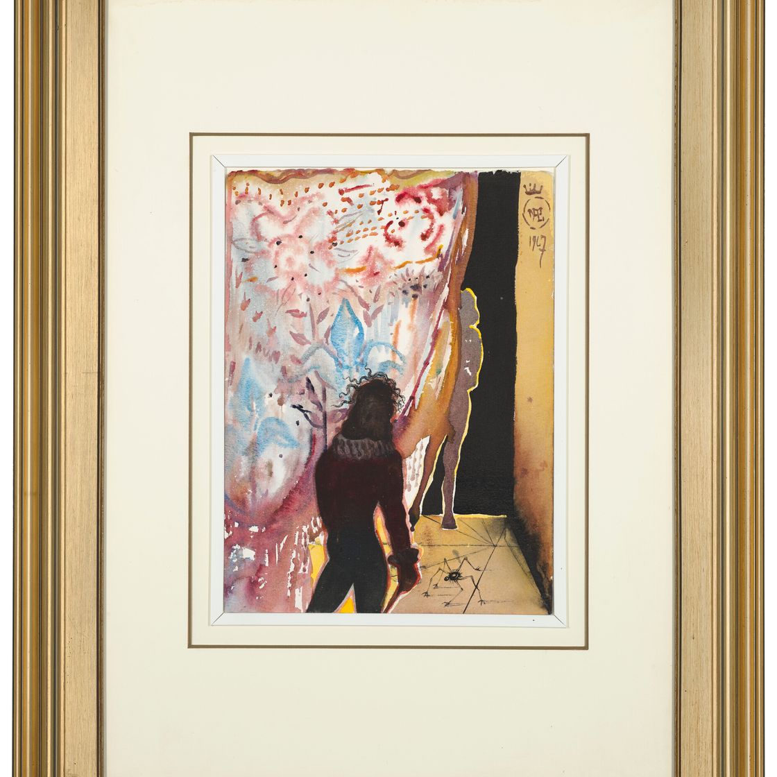 Salvador Dalí — "Гамлет" в комнате матери Королевы, тайник Полония в лесу рядом с "Гамлетом" (акт III, сцена 4), изображение 2