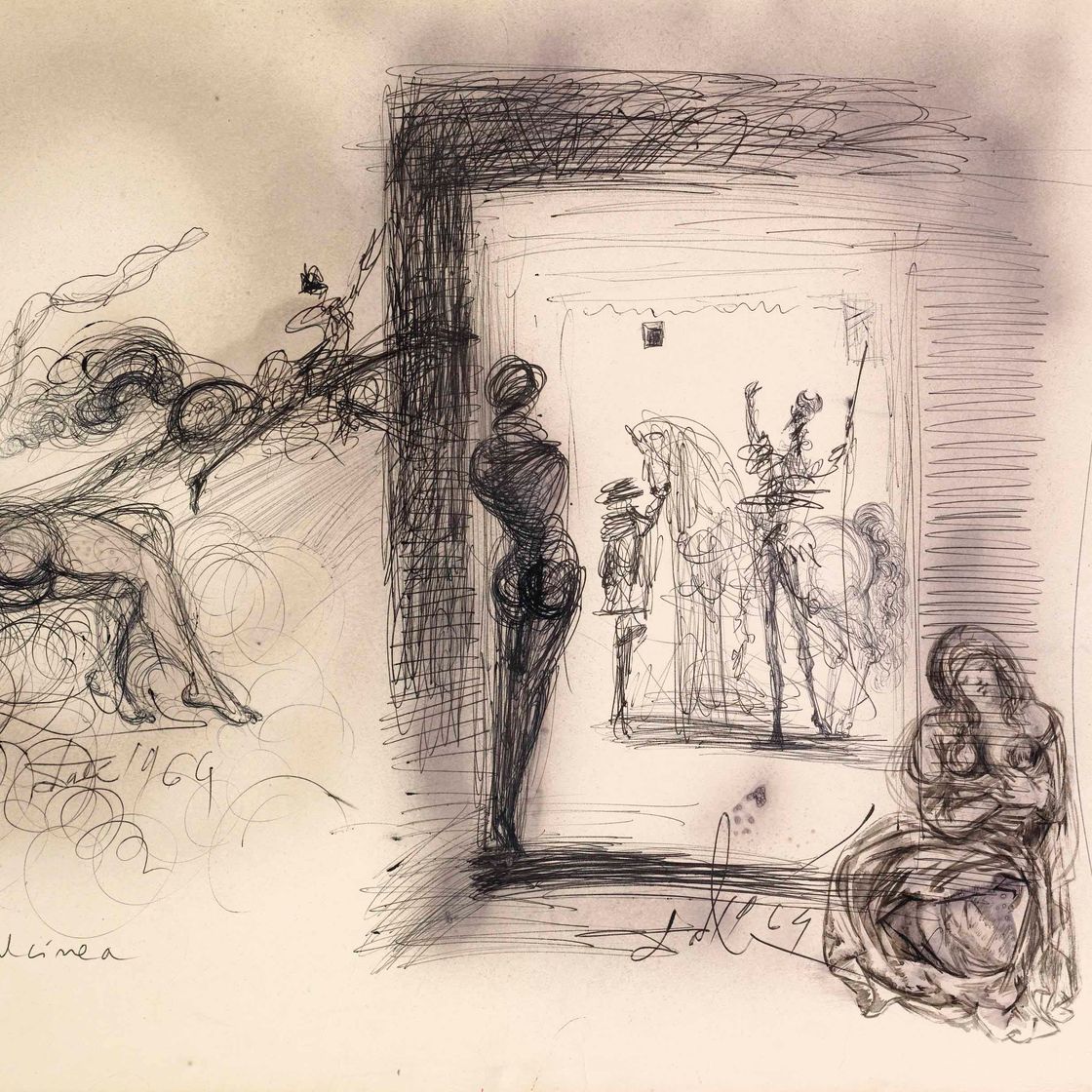 Salvador Dalí — Дон Чисотте, Воспоминание о Дульсинее... Ринунцио и моей любви к джентилуомо.