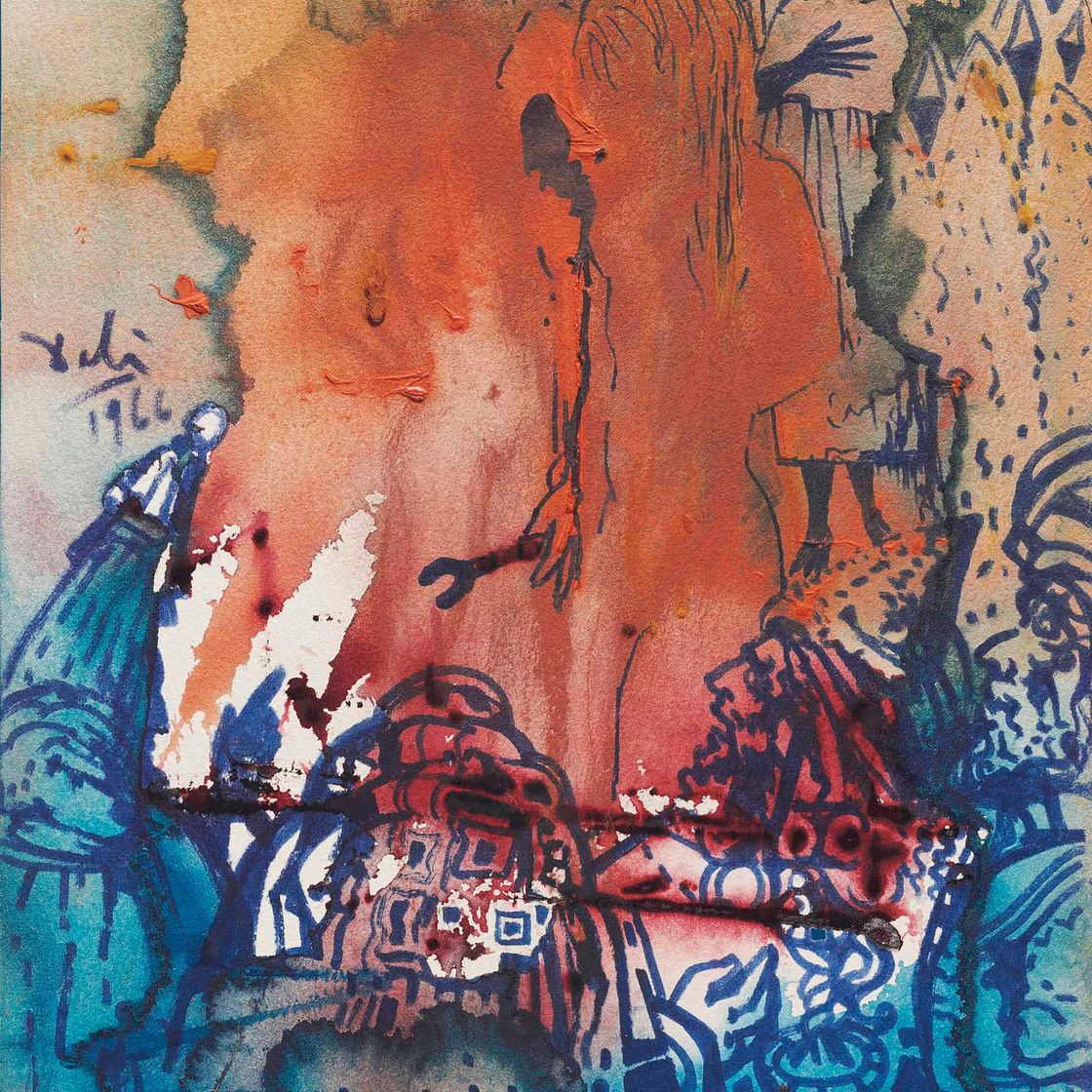 Salvador Dalí — Старая волшебная тахта, новая женщина и уголек у окна