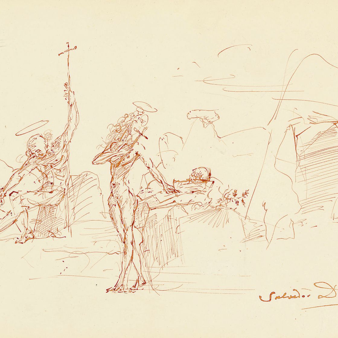 Salvador Dalí — Две фигуры крест-накрест