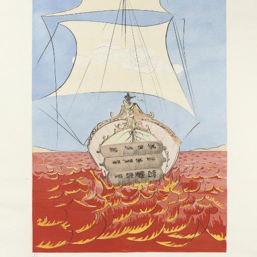 Salvador Dalí — "Три брата Израиля", Transworld Art, Нью-Йорк, 1973 (M. & L. 618-30)
