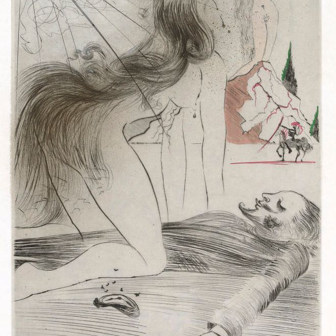Salvador Dalí — Венус с четырьмя ветвями, "Европейская графика", Париж, 1969 (Michler & Löpsinger, 357-376)