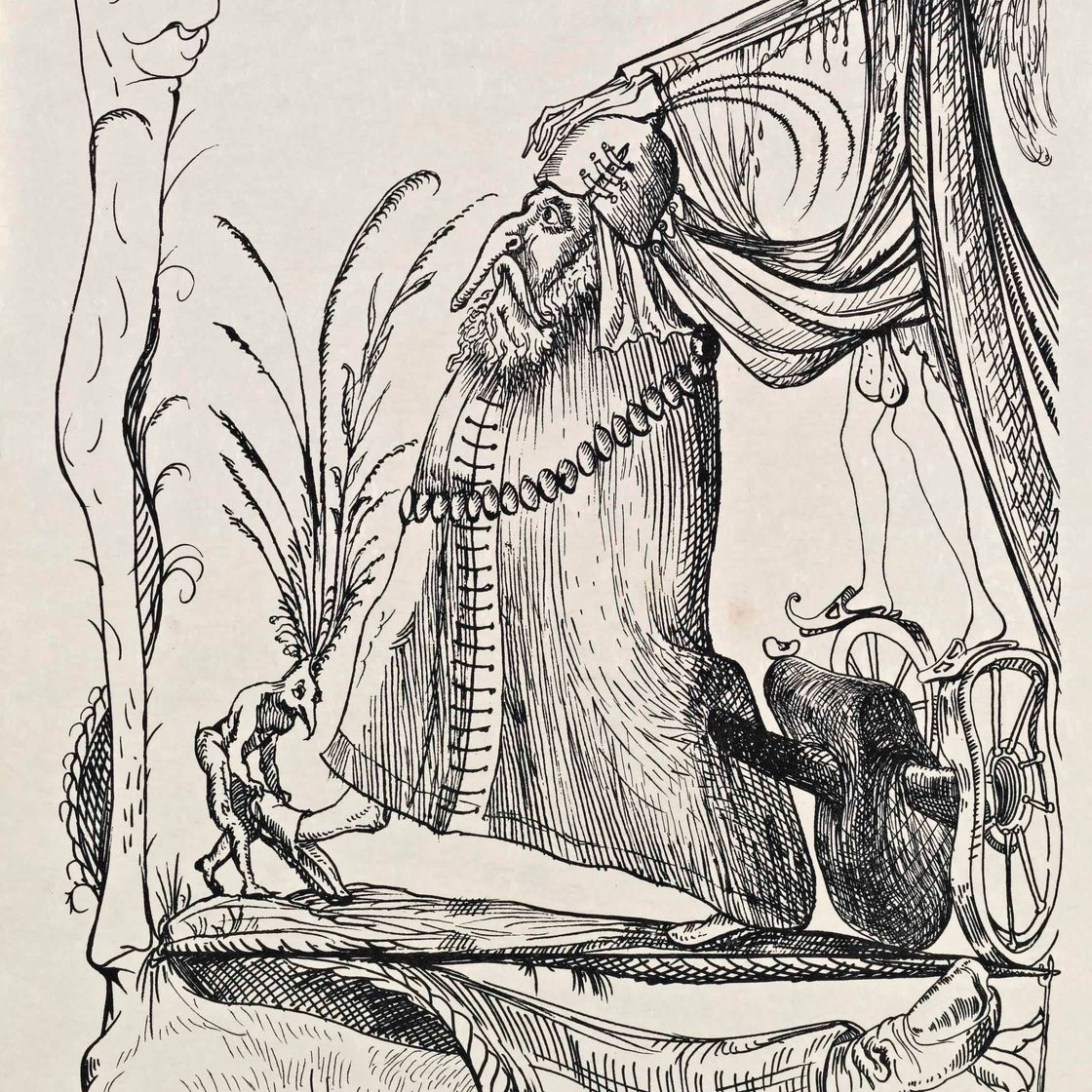 Salvador Dalí — "Песни о Пантагрюэле", издание Celami, Женева, 1973, (Мишлер-Лопсингер, 1398-1422)