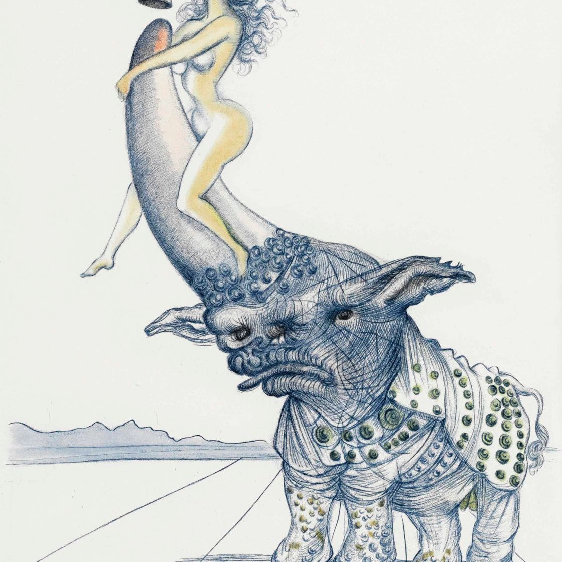 Salvador Dalí — Казанова, иллюстрация Дали к "Казанове", Музей изящных искусств, Париж, 1967 (Michler & Lopsinger, 174-187)