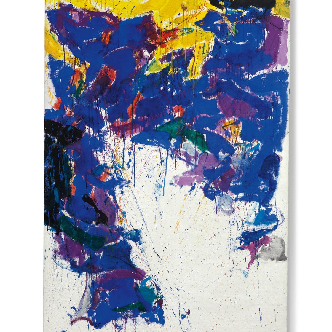 Sam Francis — Фиолетовый, желтый и белый