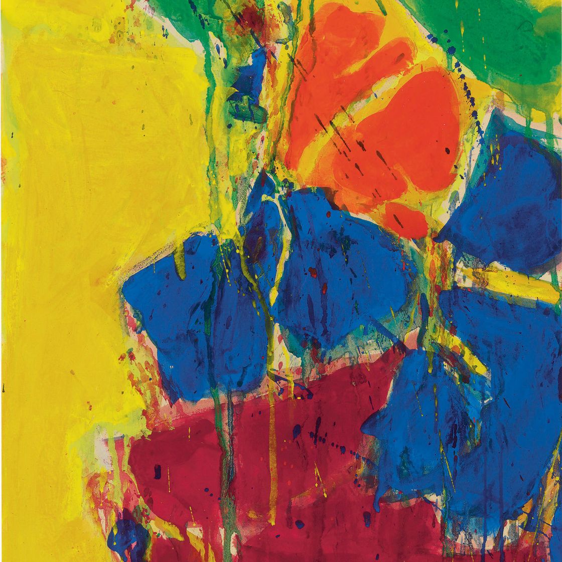 Sam Francis — Зеленый, Желтый, Синий, Красный