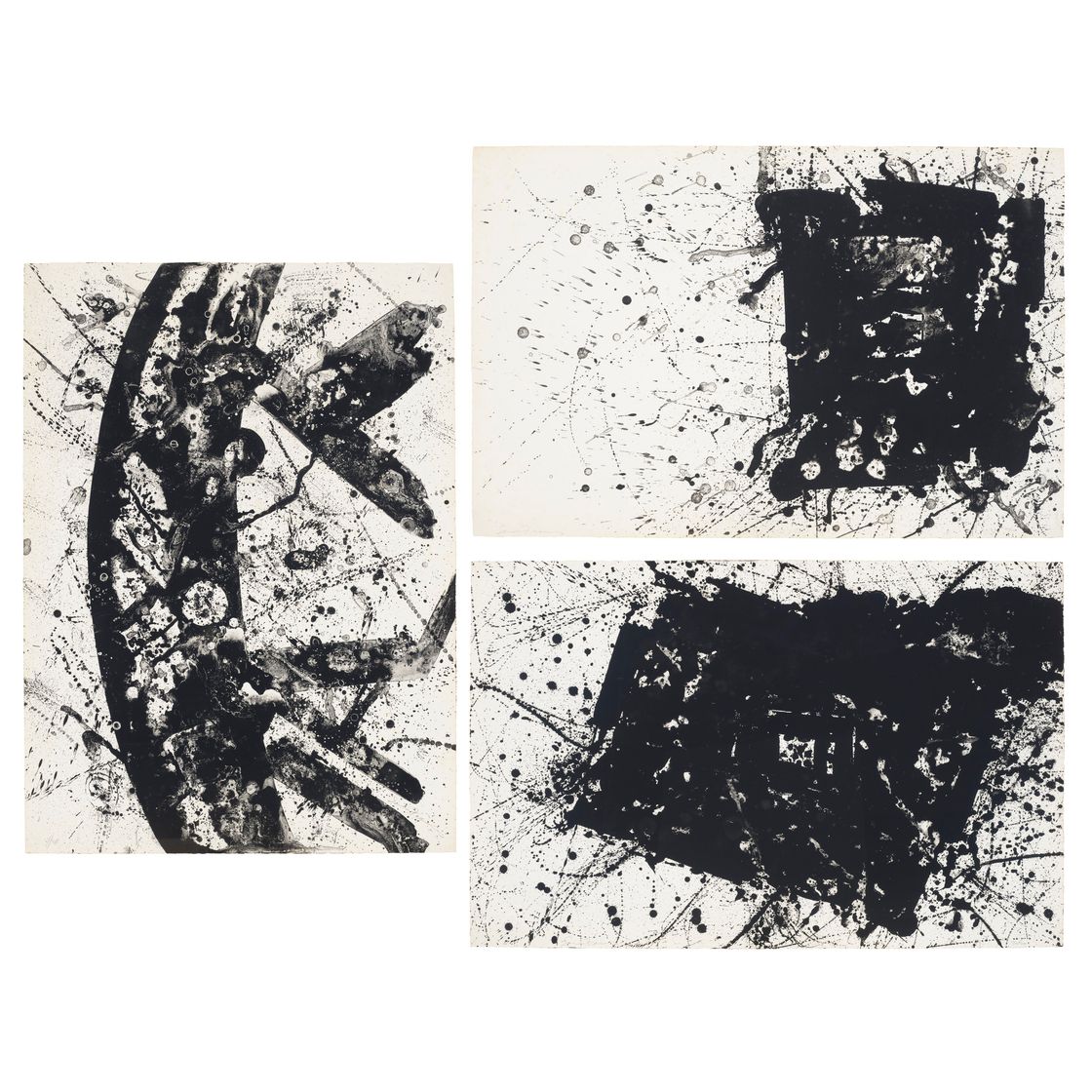 Sam Francis — Три гравюры художника