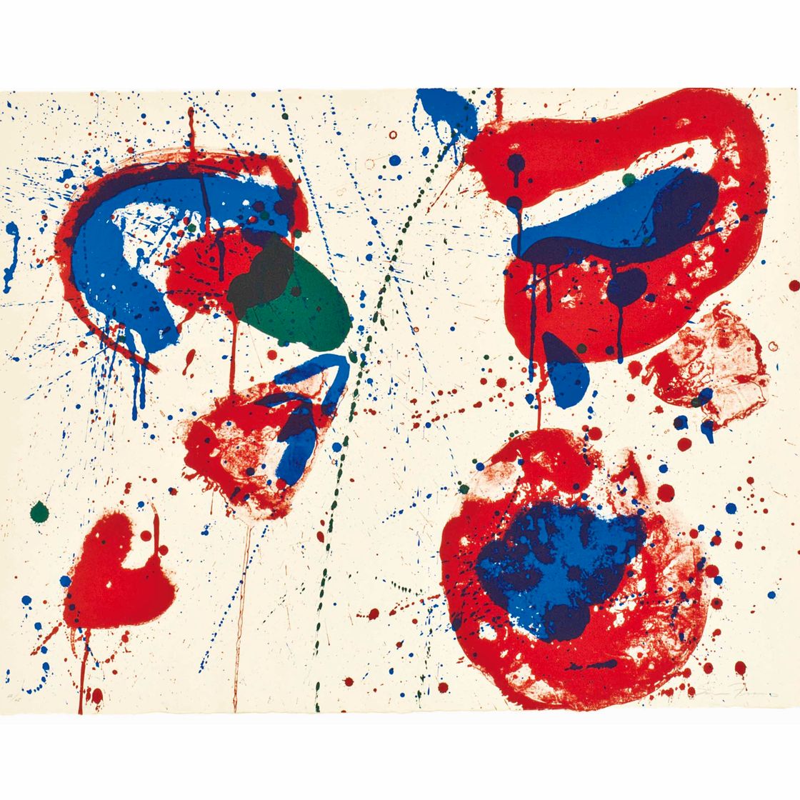 Sam Francis — Ура красному, белому и синему варианту I (SF-18)