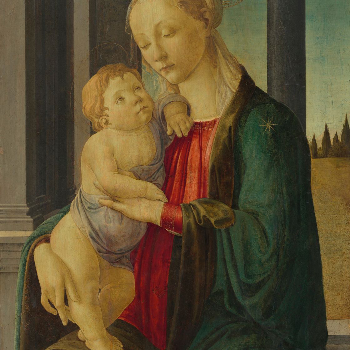 Sandro Botticelli — Мадонна с младенцем и святым Иоанном Крестителем, изображение 4