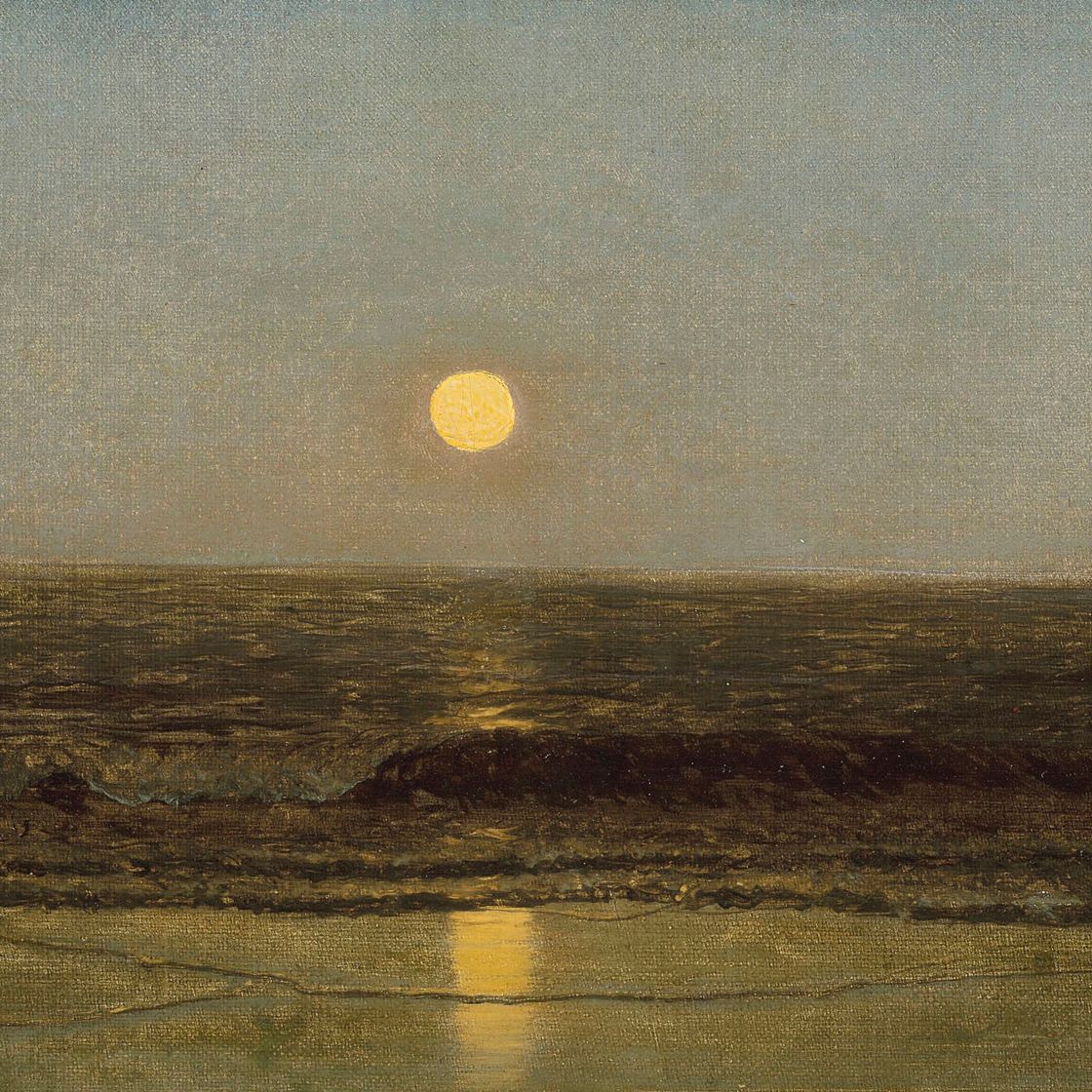 Sanford Robinson Gifford — Восход луны на морском берегу