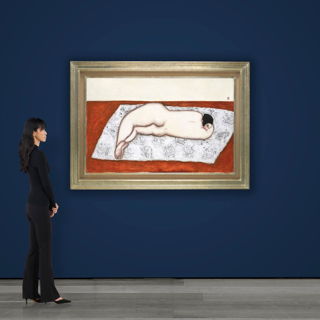 Sanyu — Новая женщина на гобелене (обнаженная на гобелене), изображение 3