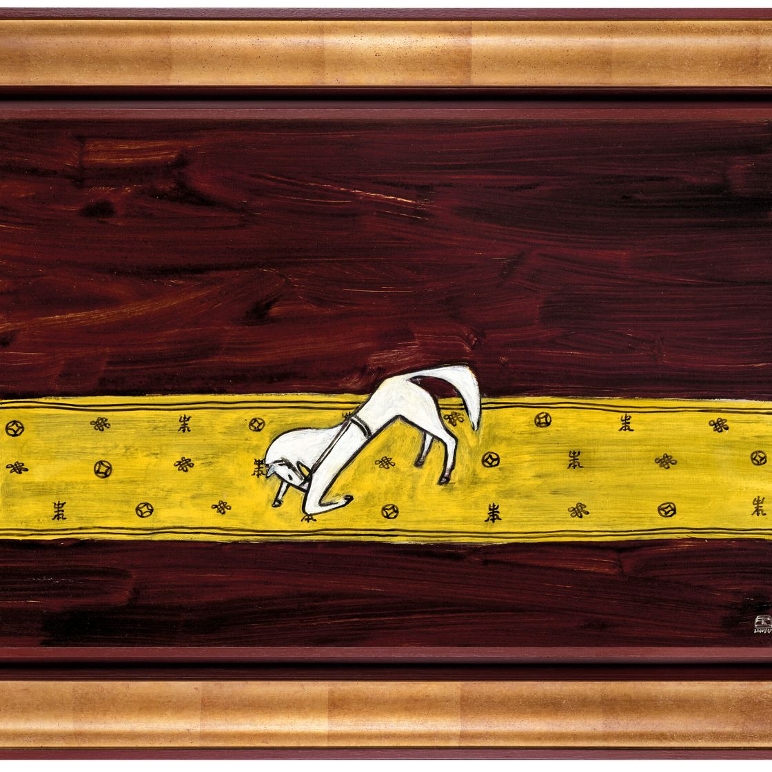 Sanyu — Шевалье аженуйе у таписа (коленопреклоненная лошадь на ковре), изображение 3