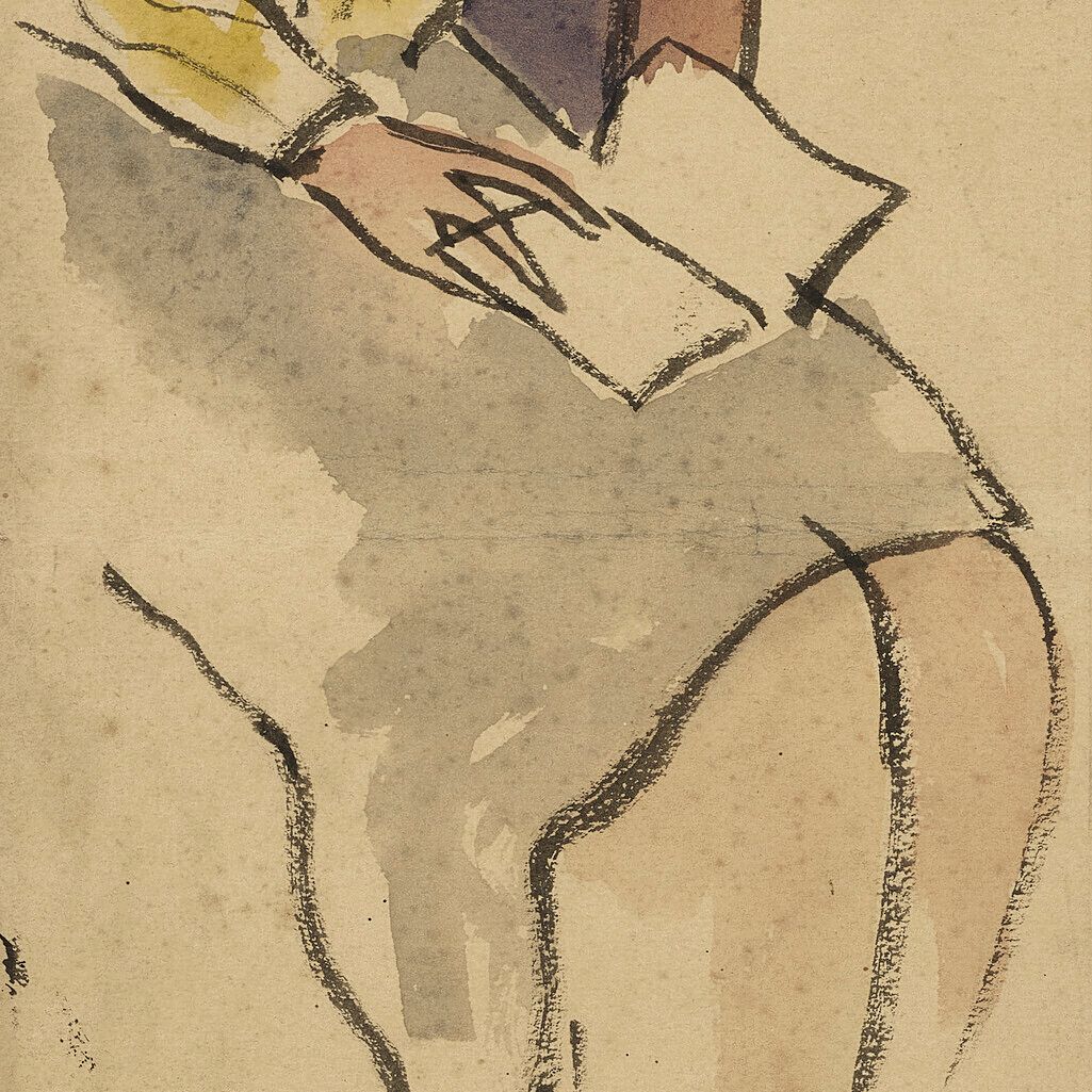 Sanyu — Лекция "Желтая блузка" (Читает женщина в желтой блузке), изображение 1