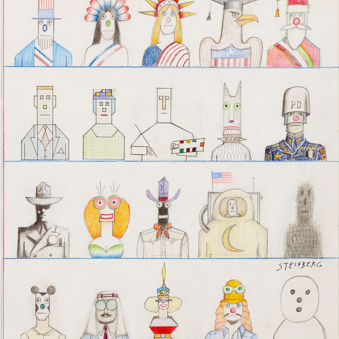 Saul Steinberg — Двадцать американцев (двадцать профессий), изображение 1