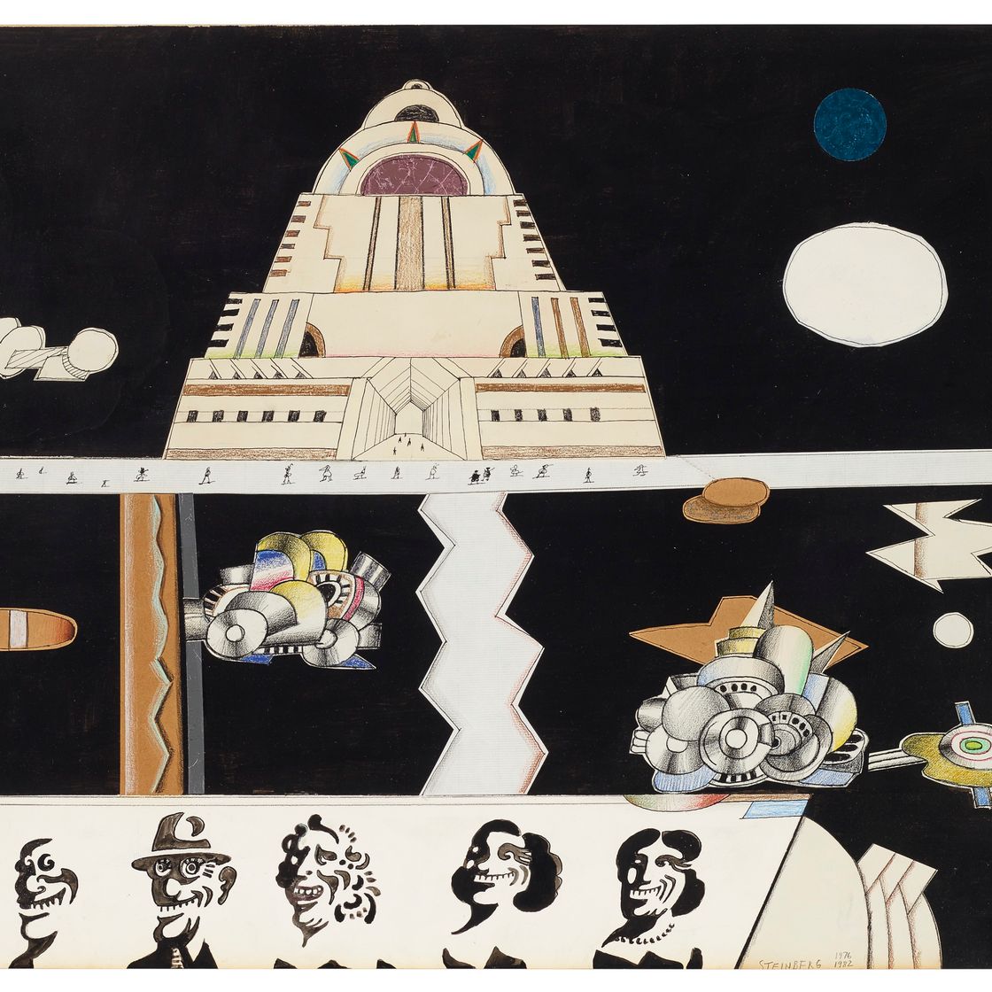 Saul Steinberg — Крайслер Билдинг ночью, изображение 1
