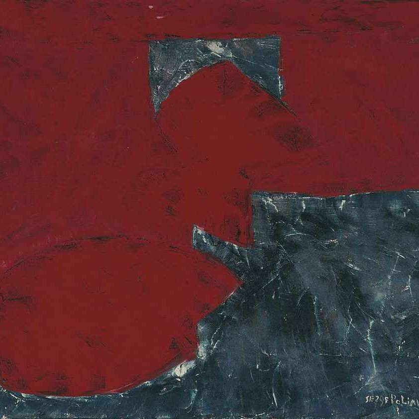 Serge Poliakoff — Композиция красного и зеленого цветов