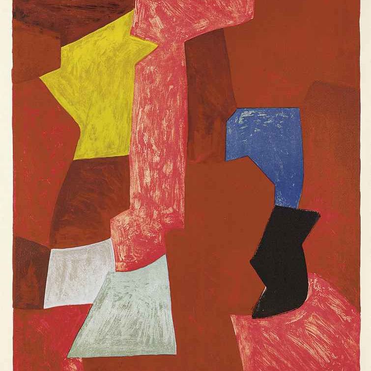 Serge Poliakoff — Композиция "Румяна, желтый и голубой" (Poliakoff & Schneider 13)