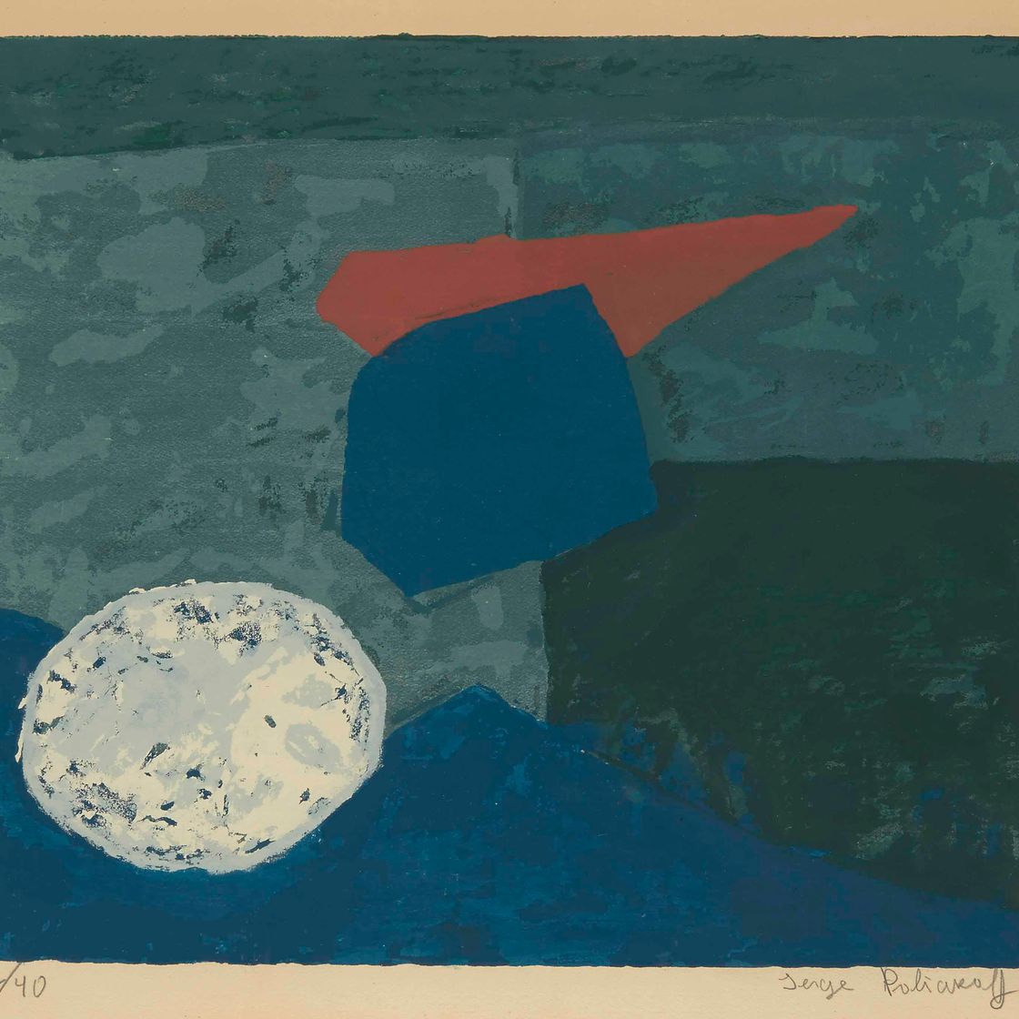 Serge Poliakoff — Композиция "синий, белый и серый" (Поляков и Шнайдер 8)