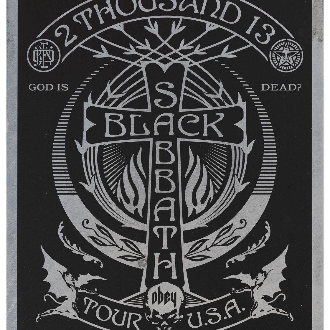 Shepard Fairey — Серебряный крест Black Sabbath, 2013
