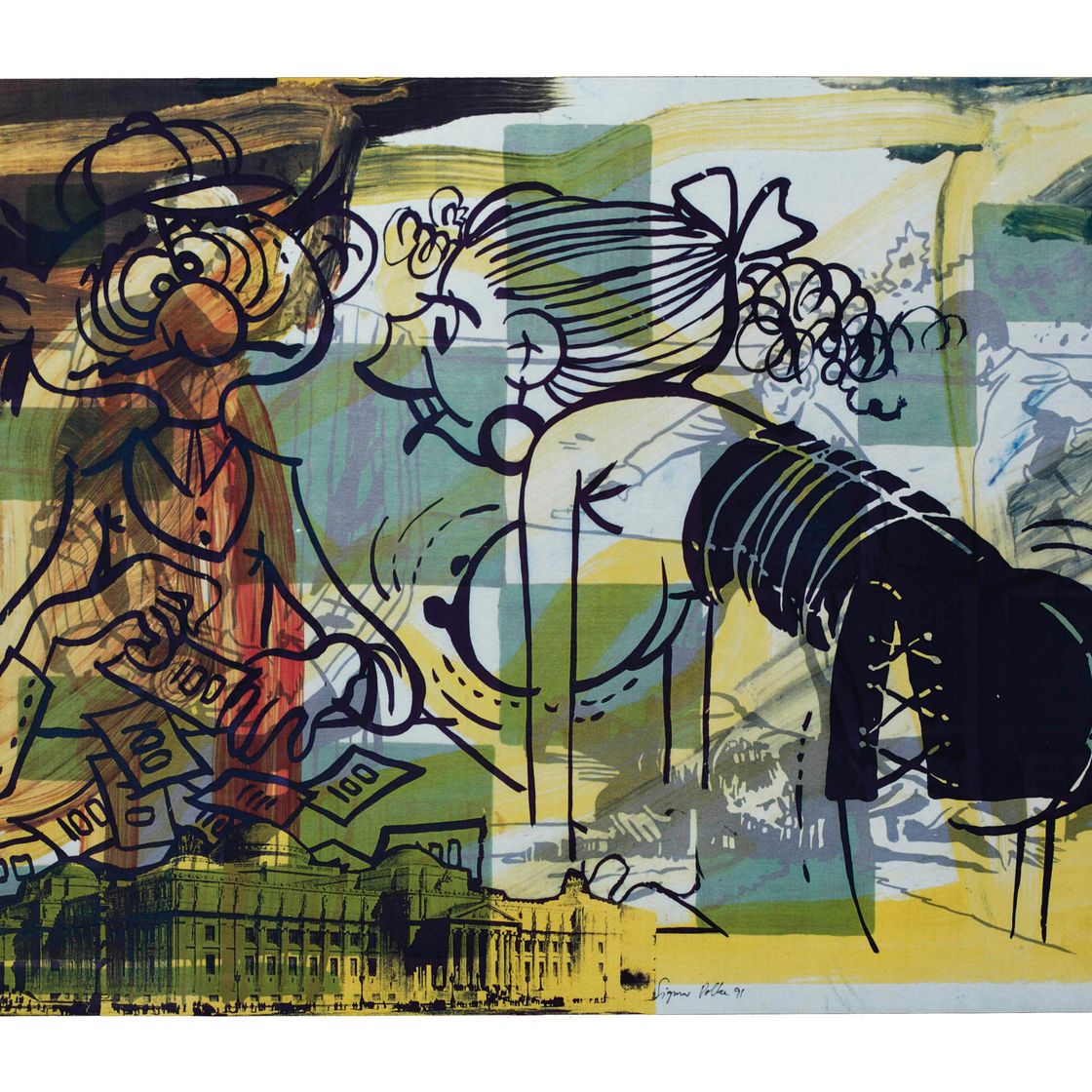 Sigmar Polke — Покиньте лабораторию и зайдите в офис (Беккер и ван дер Остен, 92).
