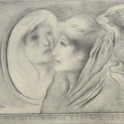 Simeon Solomon — Грех, взирающий на Вечную Смерть