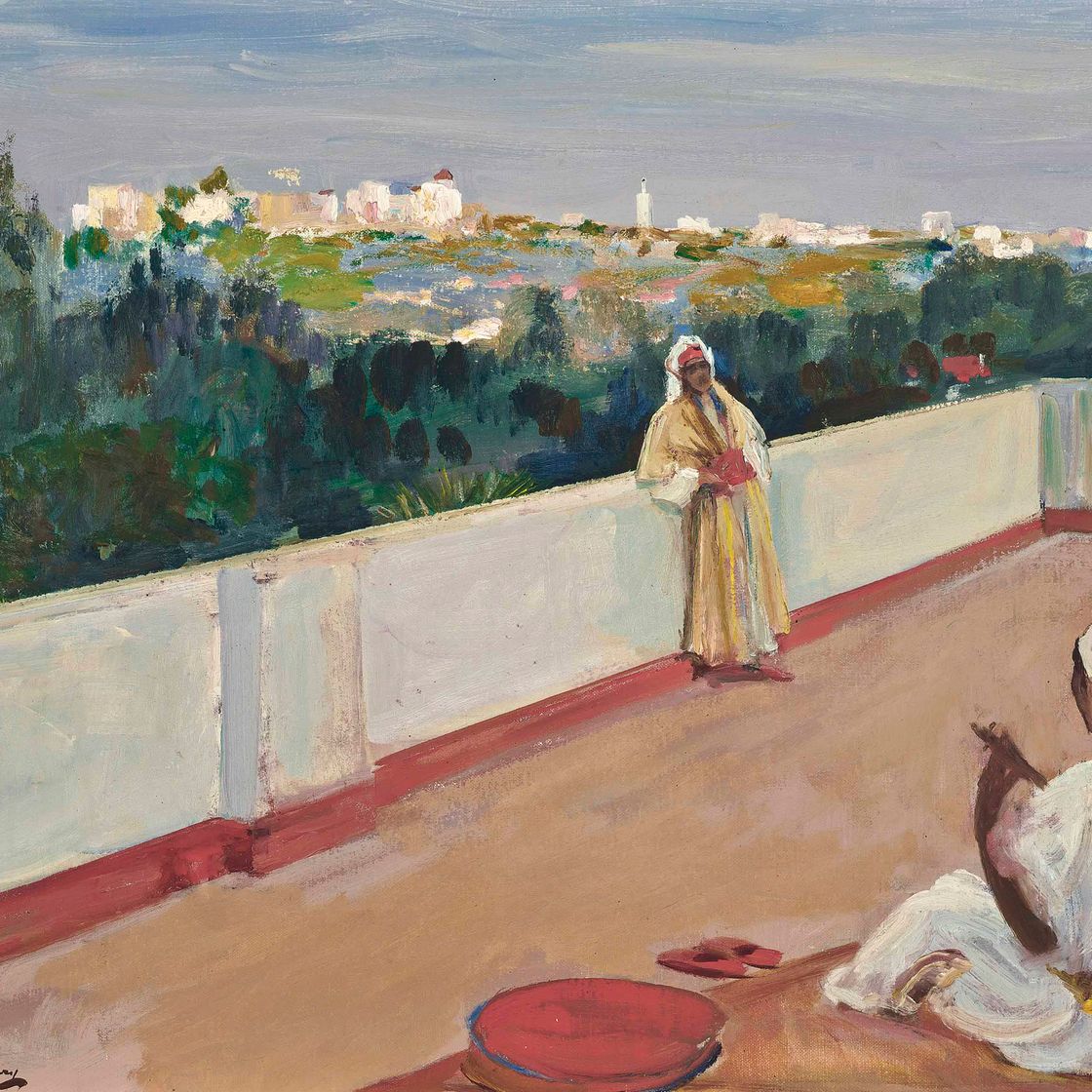 Sir John Lavery — Вечер на крыше дома, Танжер