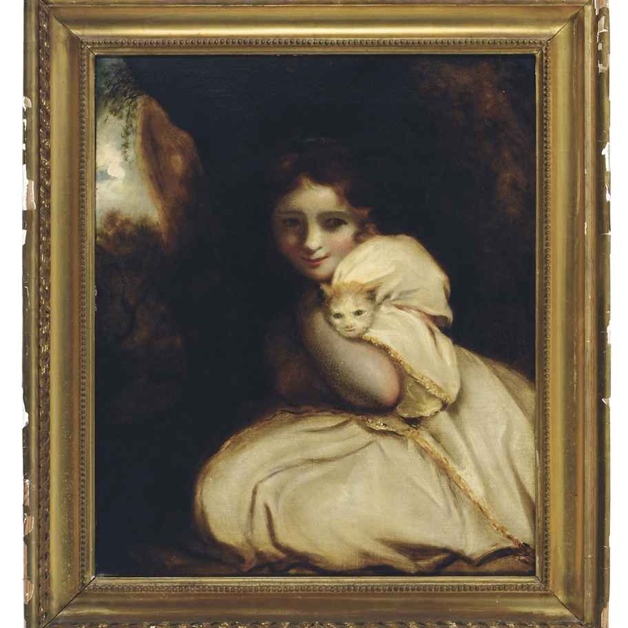 Sir Joshua Reynolds — Портрет девушки, держащей на руках кошку