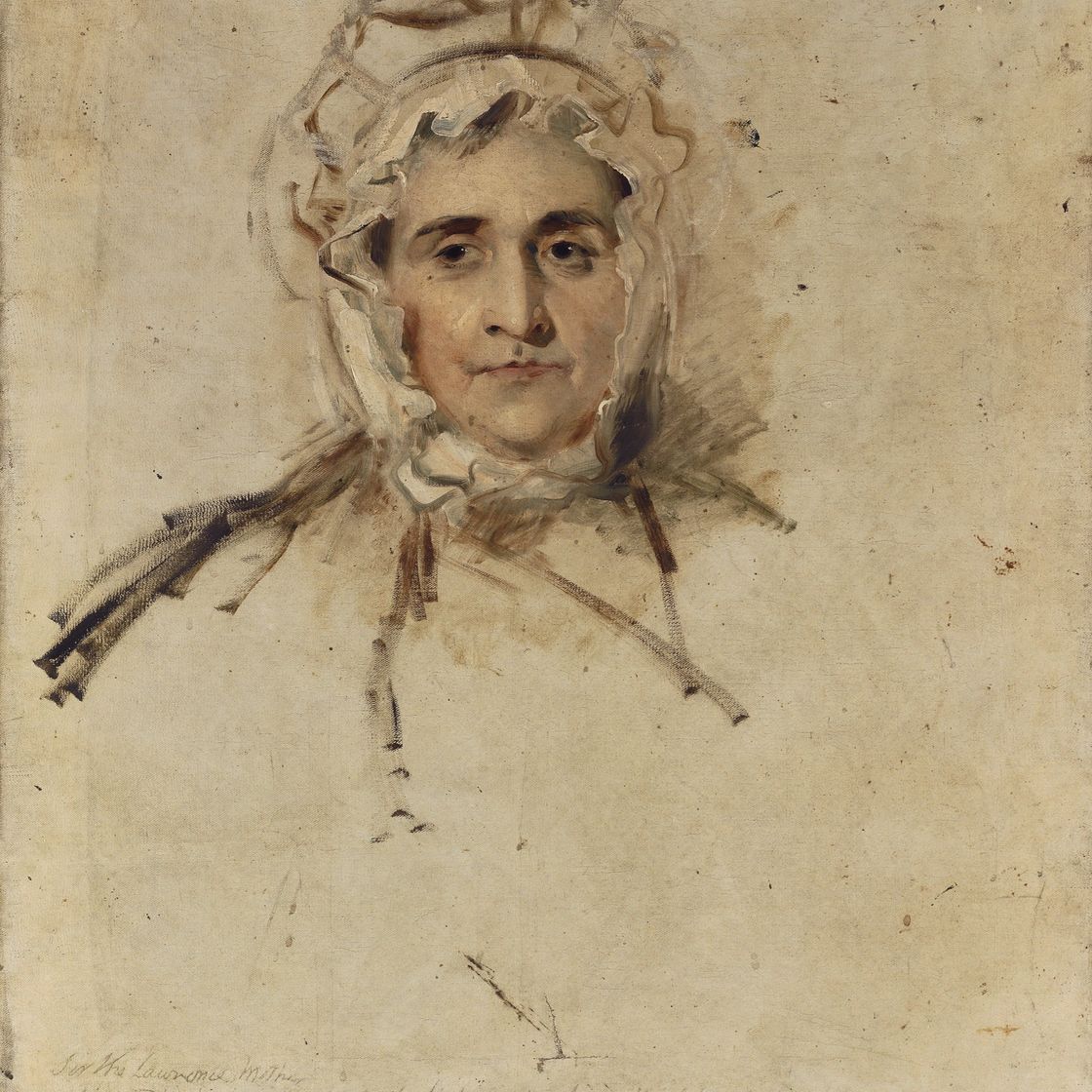 Sir Thomas Lawrence — Портрет Люси Лоуренс, матери художника, набросок