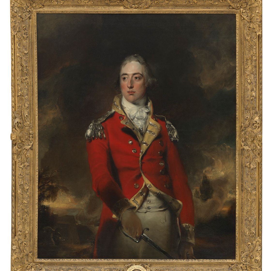 Sir Thomas Lawrence — Портрет полковника Дэвида Маркхэма (1766-1795), рост в три четверти, в военной форме, изображение 2