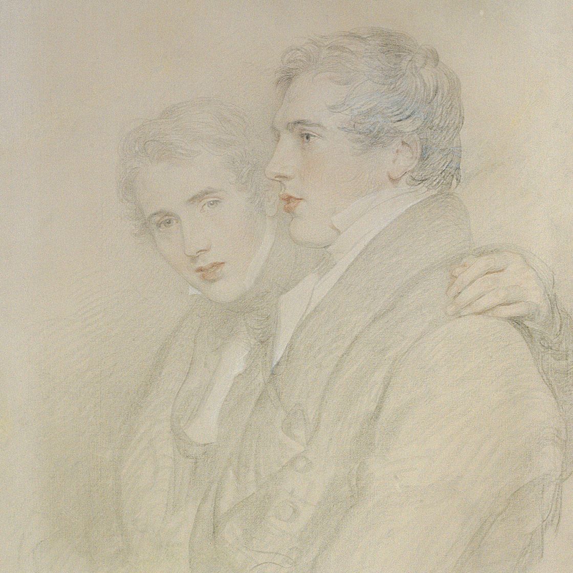 Sir Thomas Lawrence — Двойной портрет Ричарда Роуленда Блоксама (1797-1877) и Эндрю Блоксама (1801-1878), в половину роста, в профиль, накануне их отъезда на Сандвичевы острова [Гавайи] в 1823 году