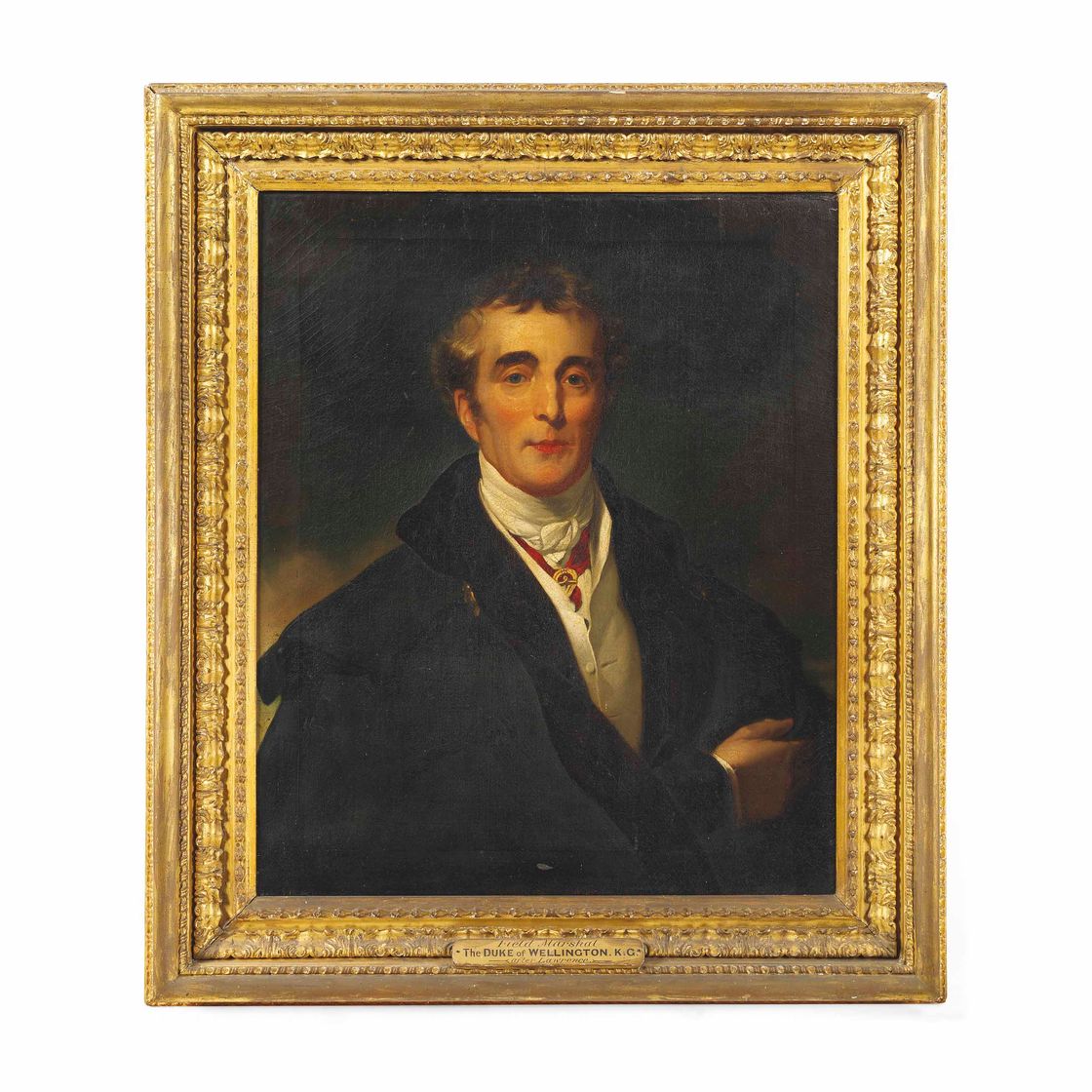 Sir Thomas Lawrence — Портрет Артура Уэлсли, 1-го герцога Веллингтона, королевского адвоката, члена королевской семьи (1769-1852), во весь рост, в гражданской одежде и военном плаще, со знаками отличия ордена Золотого руна