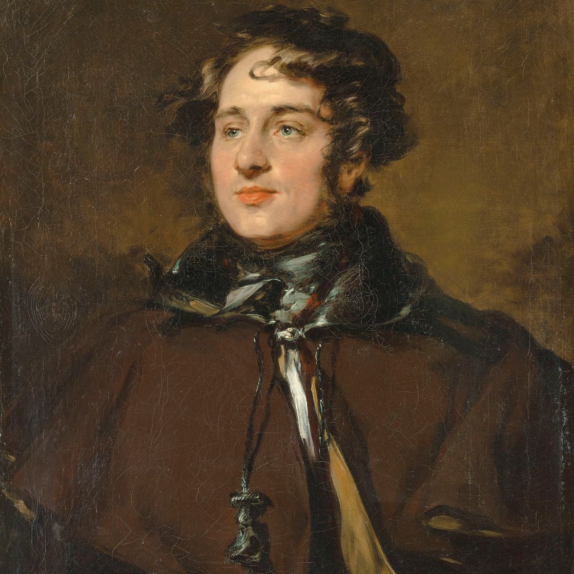 Sir Thomas Lawrence — Портрет джентльмена в коричневом плаще длиной до пояса