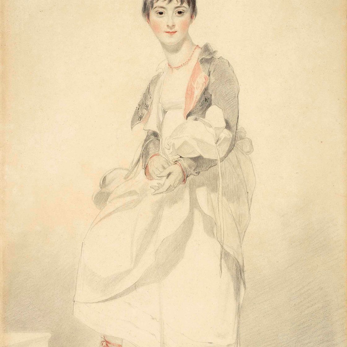 Sir Thomas Lawrence — Портрет леди Фрэнсис Гамильтон (1795-1860), небольшой, в половину роста