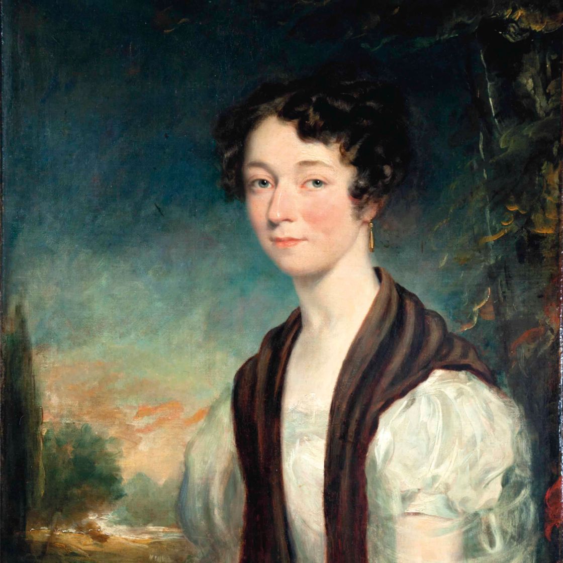 Sir Thomas Lawrence — Портрет дамы в полный рост, в белом платье и черной шали