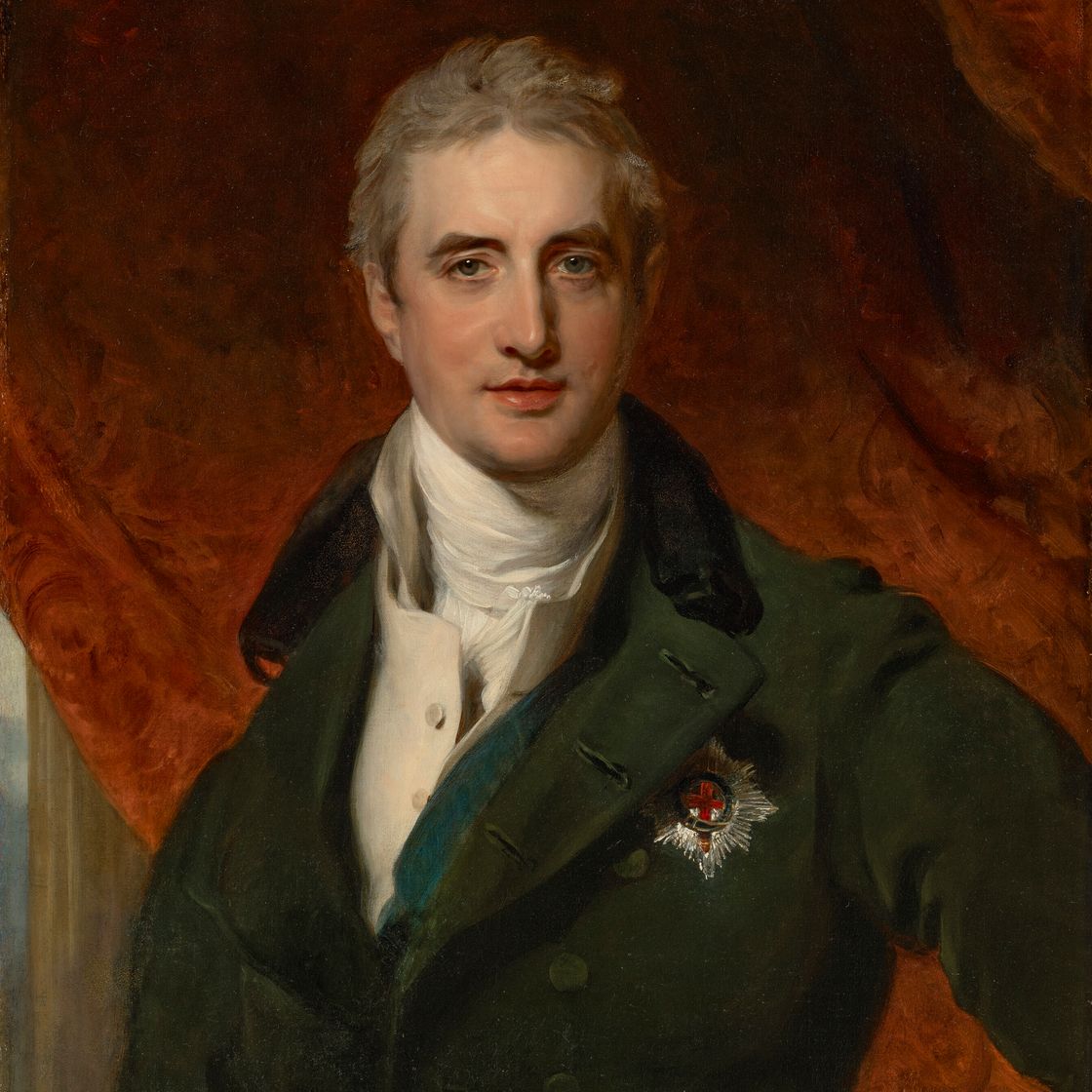 Sir Thomas Lawrence — Портрет Роберта Стюарта, 2-го маркиза Лондондерри, прозванного лордом Каслри (1769-1822), во весь рост, со звездой ордена Подвязки., изображение 1