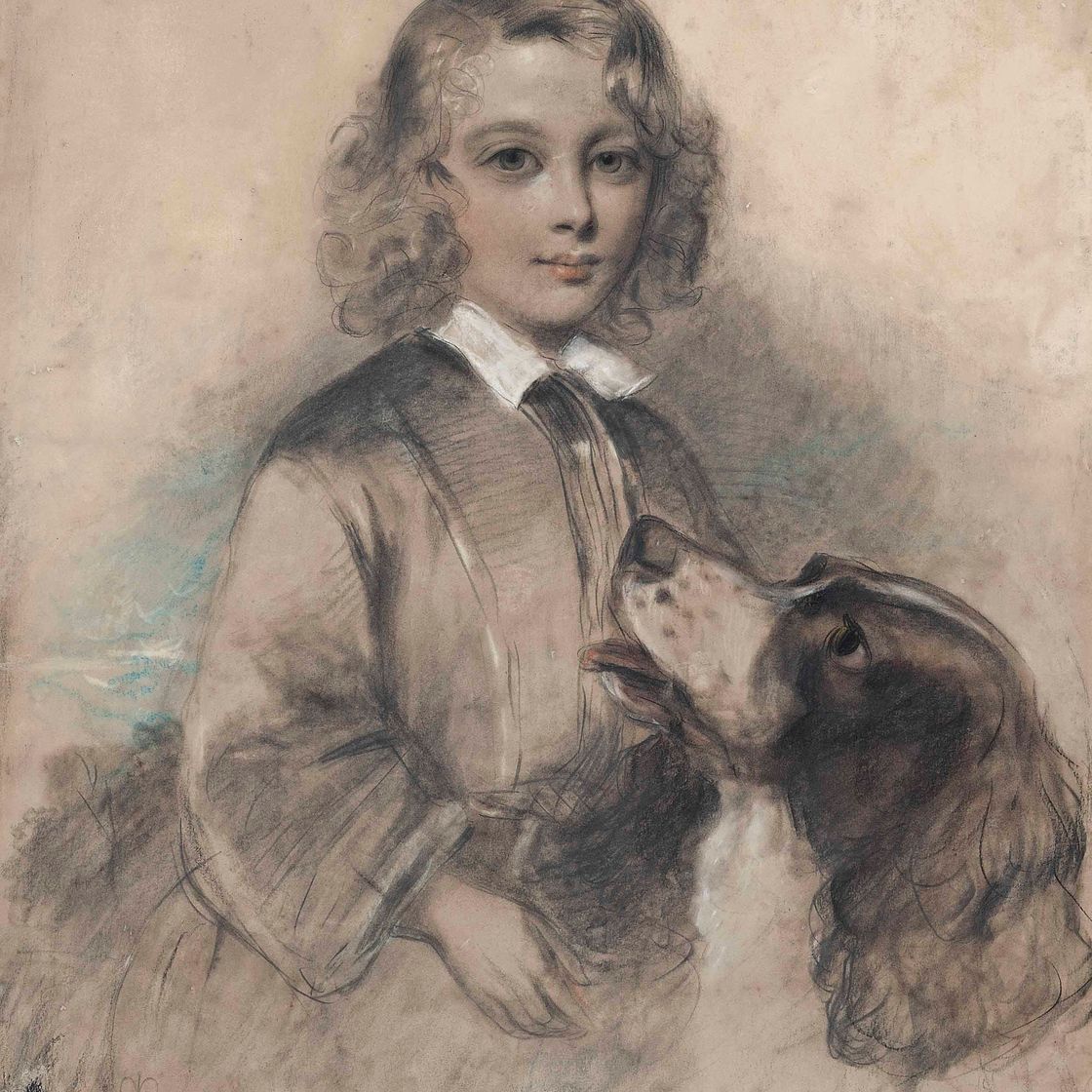 Sir Thomas Lawrence — Портрет мальчика со своим домашним спаниелем, возможно, достопочтенного Джея Фицроя из Перта